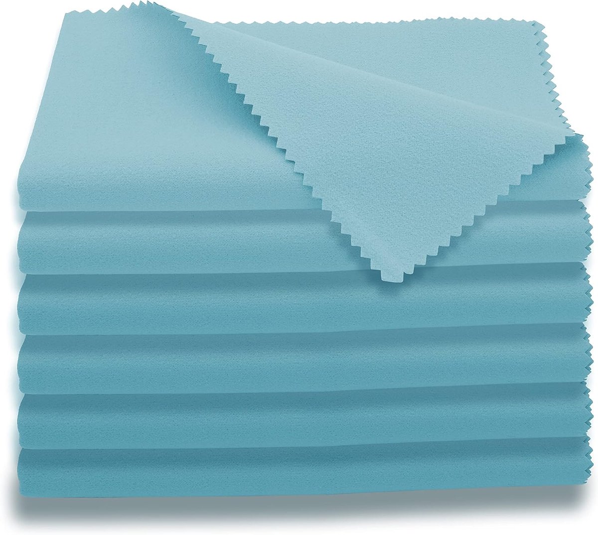 Viool Schone Doeken Microfiber (6-Pack 12"x12" Doeken Blauw) Pluche Polijstdoeken voor Muziekinstrumenten Premium Reinigingsdoeken voor Gitaar, Piano Klarinet Trompet Sax Universeel (HCIS-1212