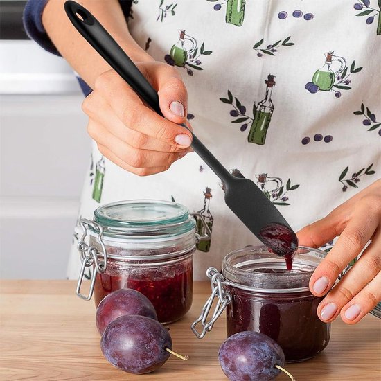 Spatelset (4-delig), verlengde handgreep 28,2 cm, hittebestendig, voor jam en sauzen — afbeelding 5