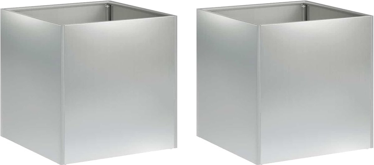 2 STK. Zilver 35x35x35 cm voor tuin