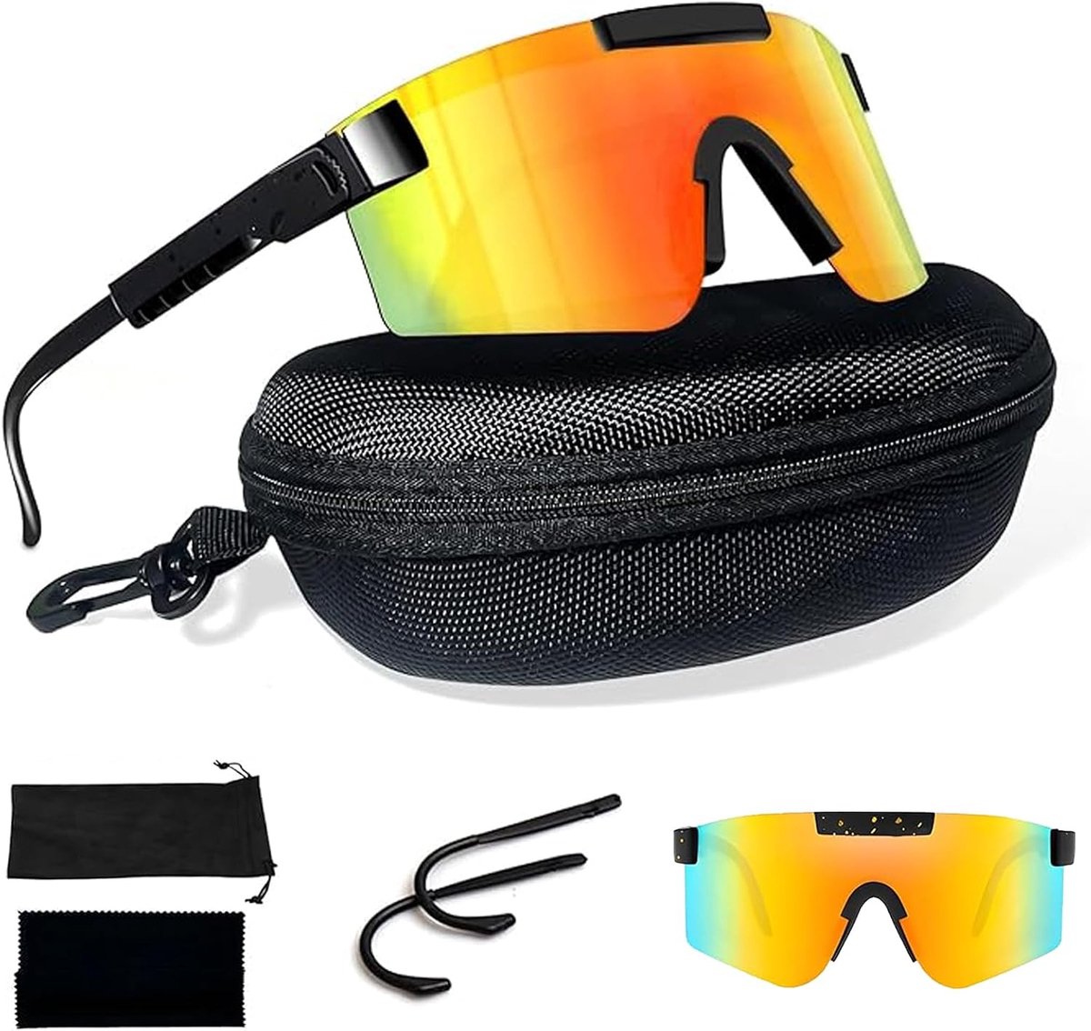 Blauwe zonnebril heren dames fietsbril zonnebril gepolariseerde UV400 dames ski zonnebril snelle bril rave fietsen fietsen vissen hardlopen outdoor sporten vissen hardlopen