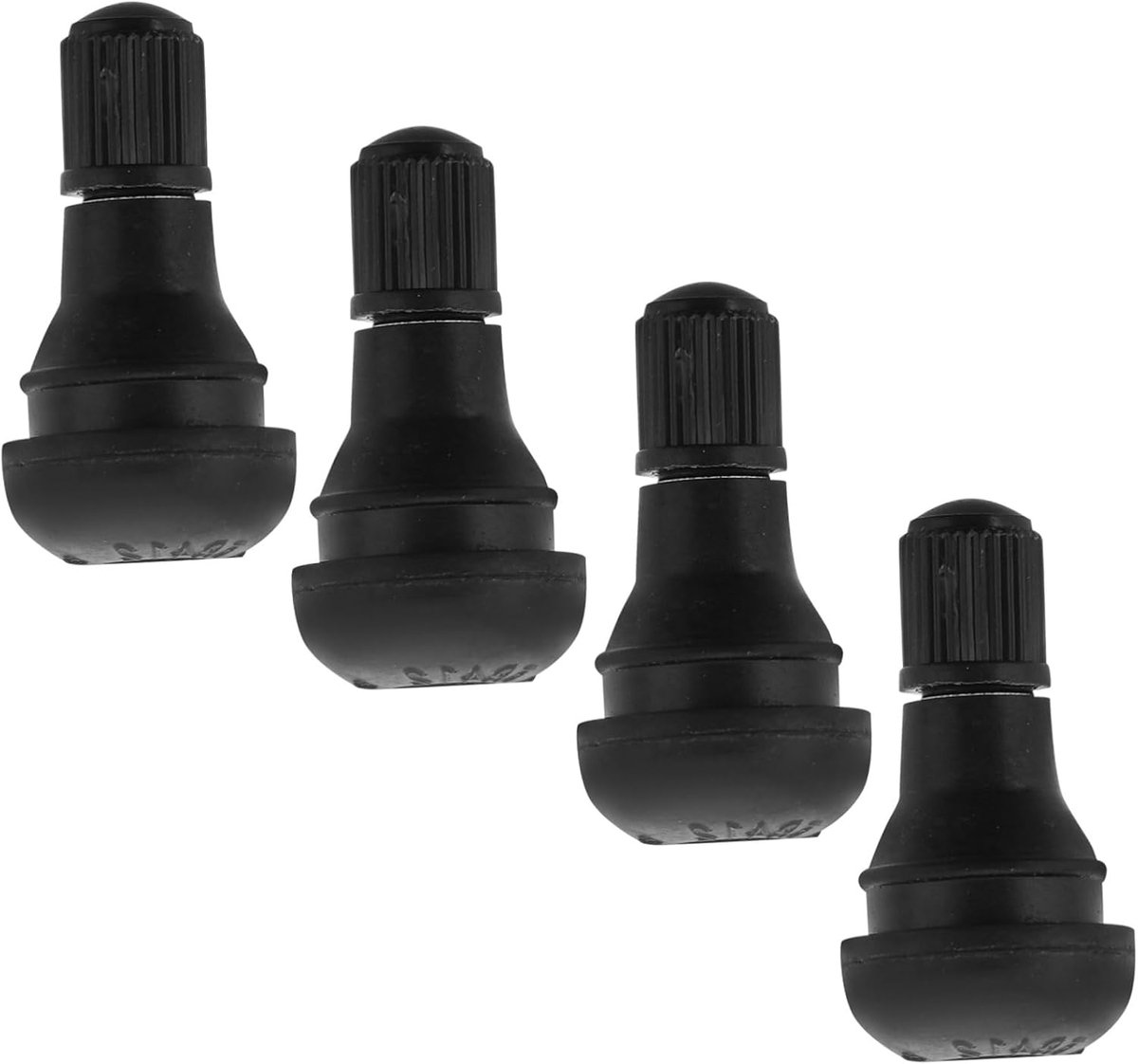 4stuks Heavy-duty Ventiel Stammen Universele Rubber Snap Ventielen Voor Tubeless Banden Geschikt Voor Standaard Voertuigvelgen Zwart Lekvrije Installatie Met Betrouwbare