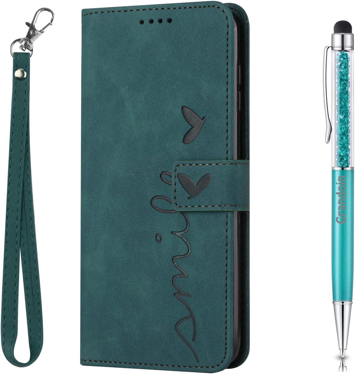 Compatibel met Samsung Galaxy S23 Ultra hoesje, Samsung S23 Ultra lederen hoesje, magnetisch schokbestendig portemonnee kijkstandaard, flip folio hoes kaarthouder voor Samsung S23 Ultra