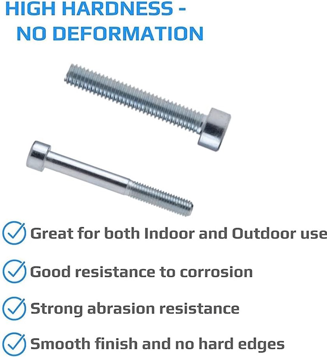 M8x30-8.8 (Pack van 10) Verzinkt Zeskant Inbusbouten Schroefdraad Bevestigingsmiddelen Cilindrische Zware Gecertificeerd Standaard DIN912 (8mm x 30mm)