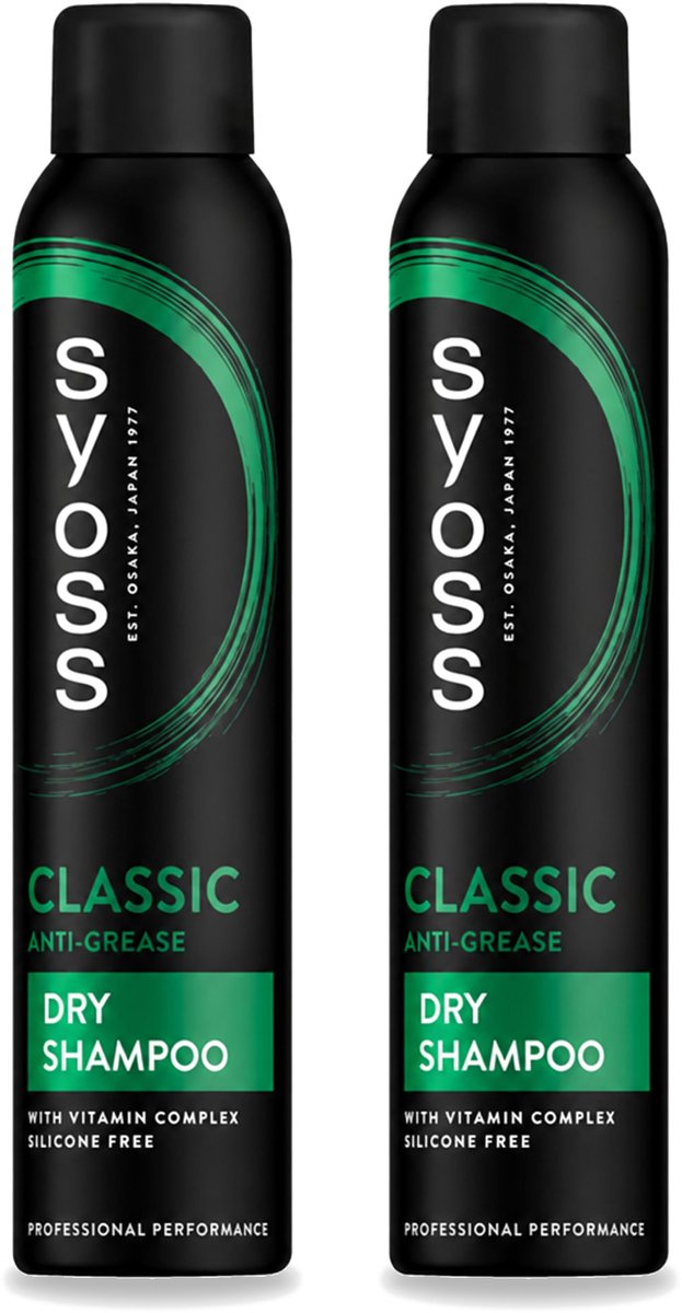 2 x SYOSS - AntiGrease Droogshampoo - Shampoo - Langdurige Styling - 200ml - Bulkverpakking - 2 stuks