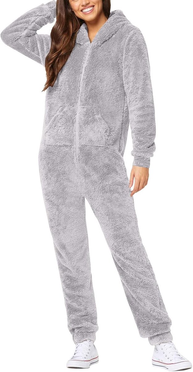 Pyjama voor dames, katoen, pyjama voor dames, winter, warm, pluizig,