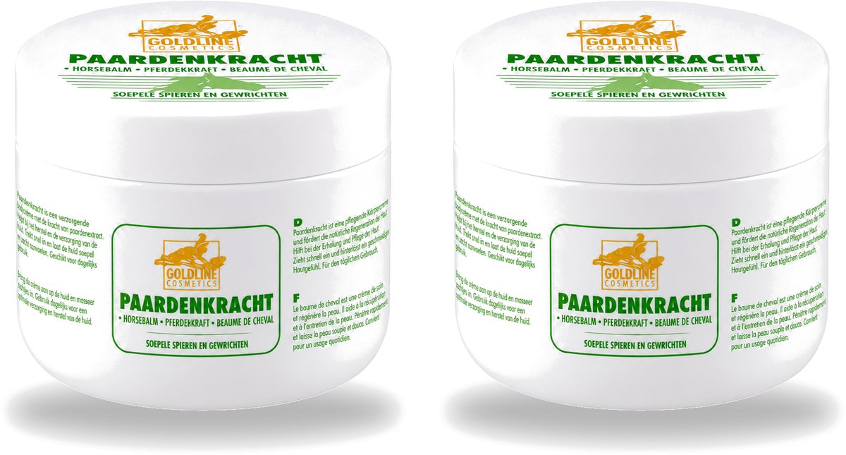 2 x Goldline - Bodycrème - Paardenkracht - Herstel & Verzorging - 250 ml - Bulkverpakking - 2 stuks