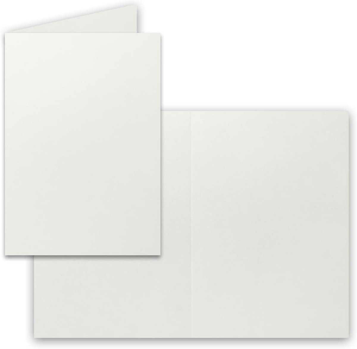 A5 vouwkaarten - lichtgrijs - 50 stuks - uitnodigingskaarten - menukaarten - dubbele kaarten - blanco - 14,8 x 21 cm - merk FarbenFroh by Gustav Neuser