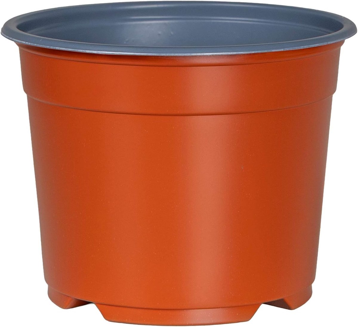 Bloempot, 100 stuks, terracotta, Ø 15 x 12,5 cm, kunststof met afvoergaten, cilindrische plantenbak voor binnen en buiten, licht design voor balkon, terras en tuin