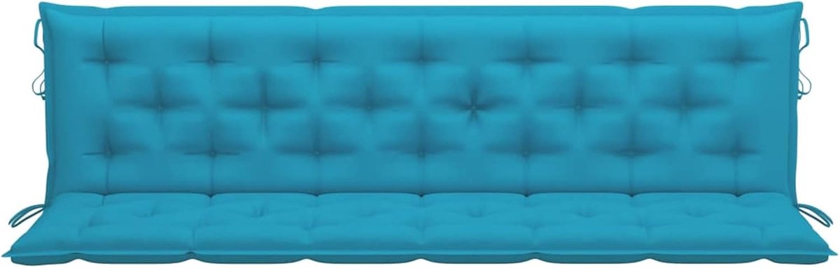 Schommelkussen, schommelkussen, zitkussen met rugleuning, stoel, tuin, terras, balkon, buiten, stof, lichtblauw, 200 cm