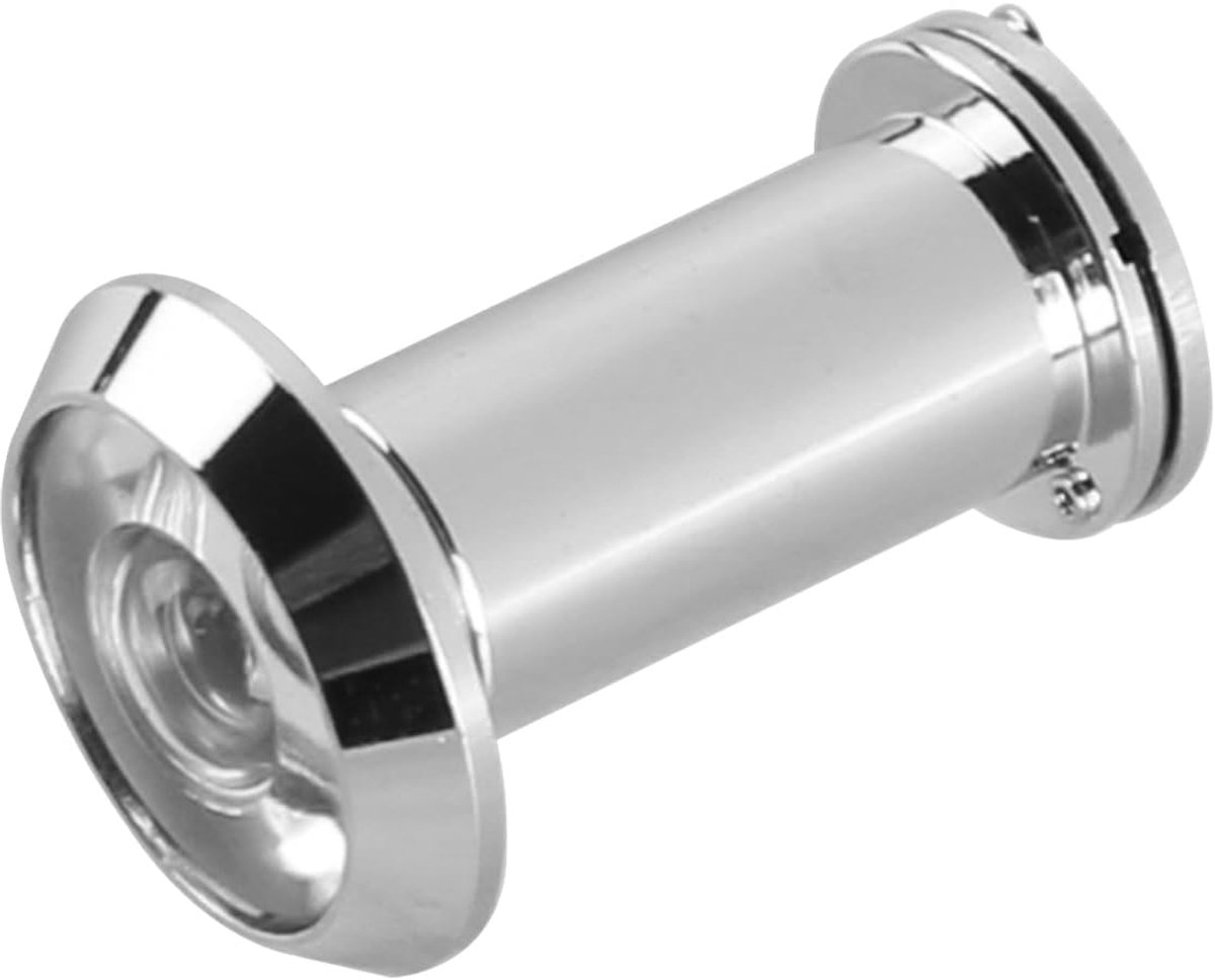Dailygoods- Deurspionkijker 220° Groothoek - Privacy Cover - Geschikt voor deurdiktes 35-60 mm - Eenvoudig te installeren - Puur koper - Helder chroom
