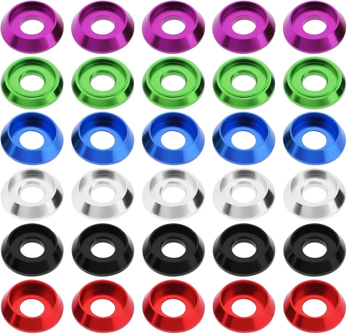 Dailygoods- Wasmachines 60 Stuks - M3 Aluminium - Cup Shim Pakkingen - Voor RC/FPV Drones - Buitendiameter 8mm - Dikte 2mm - Lichtgewicht - Verzonken
