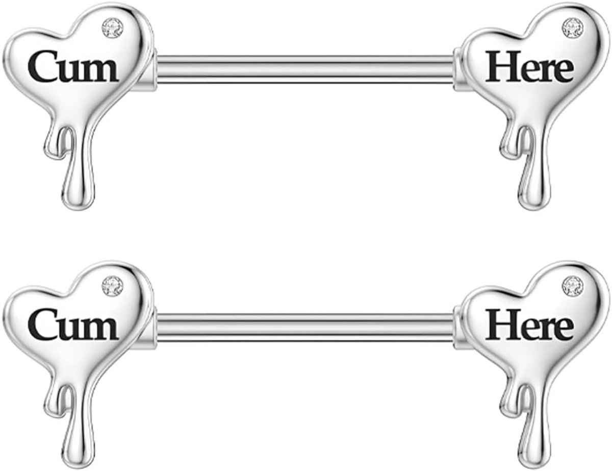 1 paar 14G tepelpiercing, tepelpiercing voor dames