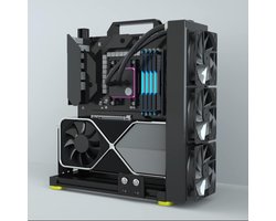 ATX ATX Creatieve Montage Frame Test Bank,Open Air Frame Case, DIY Computer Moederbord Case Rack, ITX MATX/EATX Open Aluminium Frame Chassis (EATX)