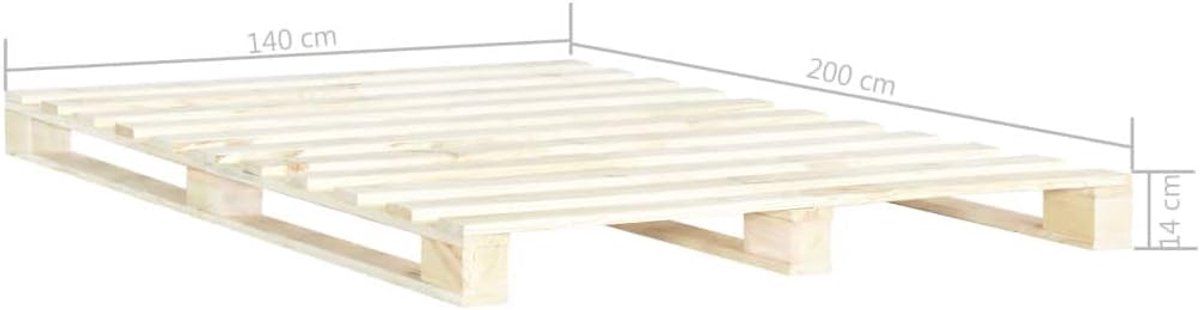 Palletbed pallets bed houten houten houten bed palletmeubels echtbed beukenbed massief grenen 140×200 cm