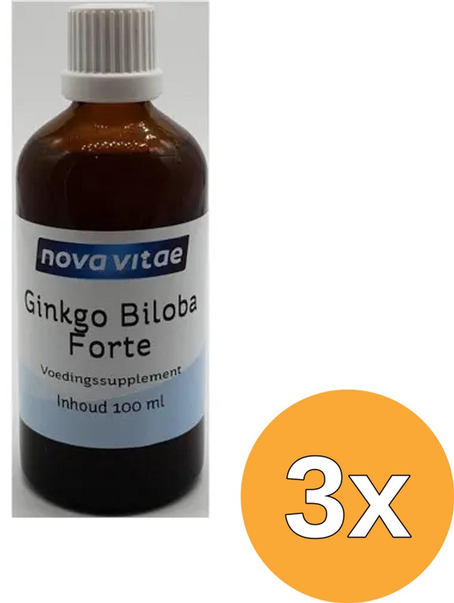 3x Nova Vitae Ginkgo biloba forte (100 ml)