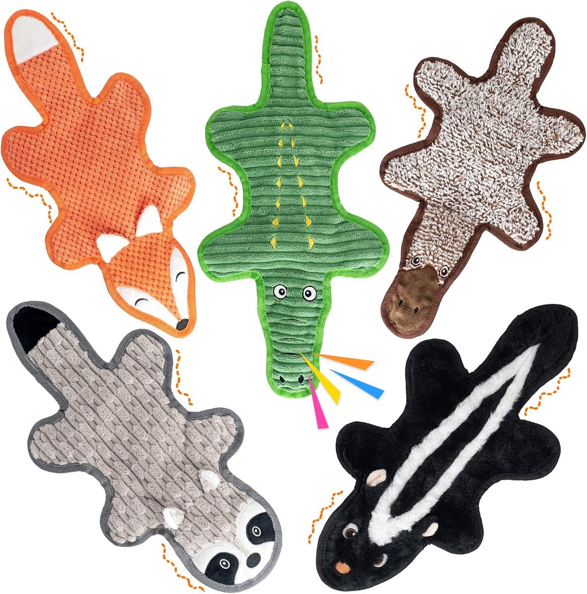 Piepend hondenspeelgoed met kreukpapier, geen vulling hondenspeelgoed voor grote honden, veilig huisdierspeelgoed voor kleine tot grote rassen, ideaal voor puppygeschenken en