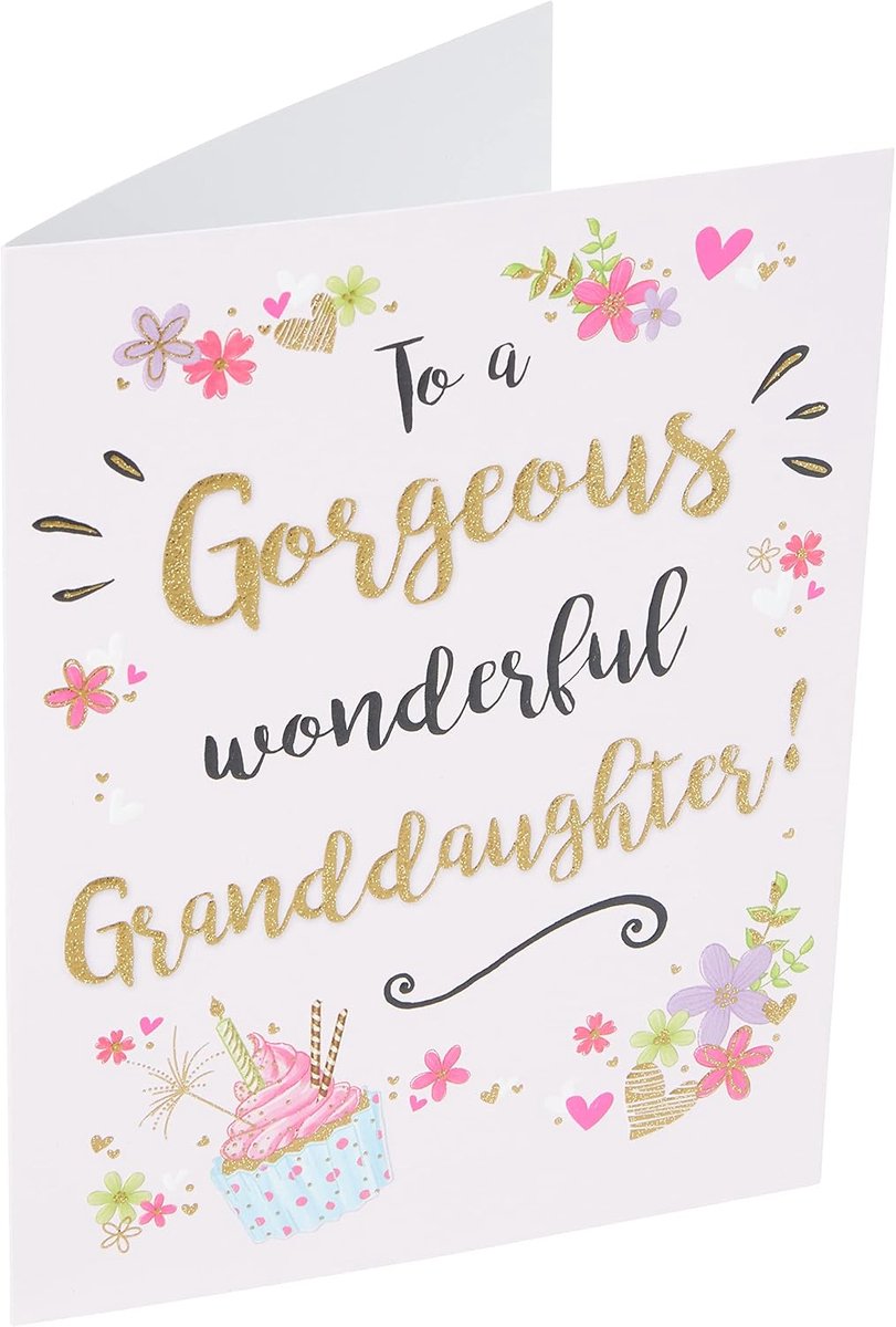 verjaardagskaart kleindochter - 8 x 6 inch - Piccadilly Greetings