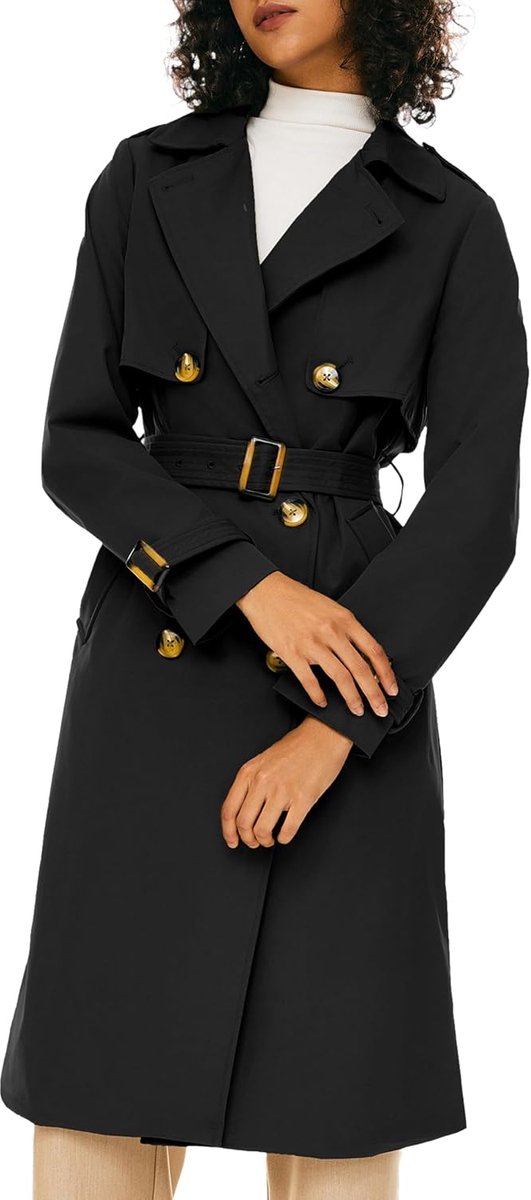 Women's Trench Coat dames Trenchcoat (1-Pack)
