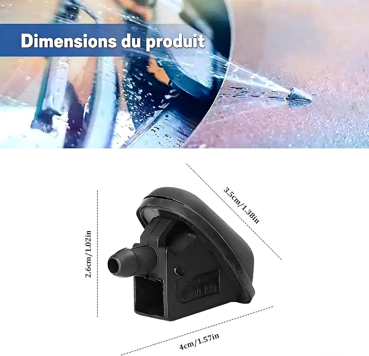 2 stuks ruitenwissermondstukken voorruit, vervanging voor onderdeel compatibel met modellen Ford Fiesta Mk6 Mk7 2001-2007
