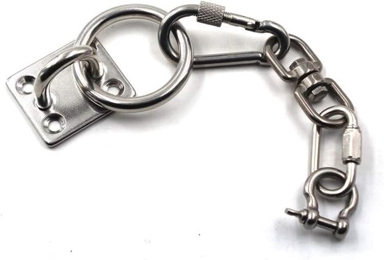 Rvs Wandbeugel met Ring voor M10 Eye Plate - Inclusief Schroeven - Duurzame Wandmontage voor Beveiliging en Ondersteuning — afbeelding 4