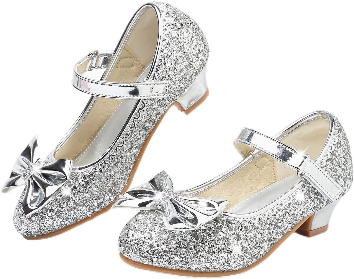 Schoenen meisjes glitter Mary Jane lage hakken sandaal peuters pailletten feest bruiloft verjaardag prom cosplay schoen ballet aankleden