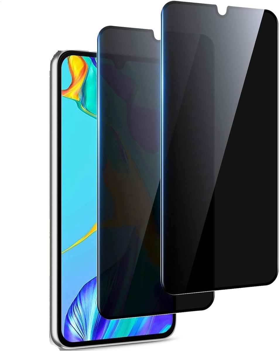Protector voor Huwei P30 Privacy, 2 stuks Guard 9H Filter Glas, Volledige Film gehard glas onbreekbaar, anti-verblinding Antispy