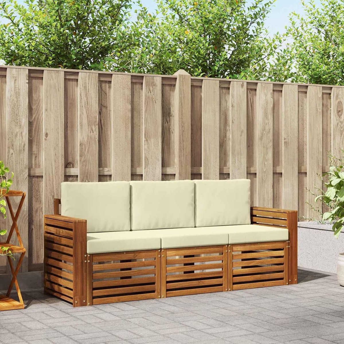 Grenenhout trendy slaapkamer recht silhouet Betongrijs 135 x 190 cm
