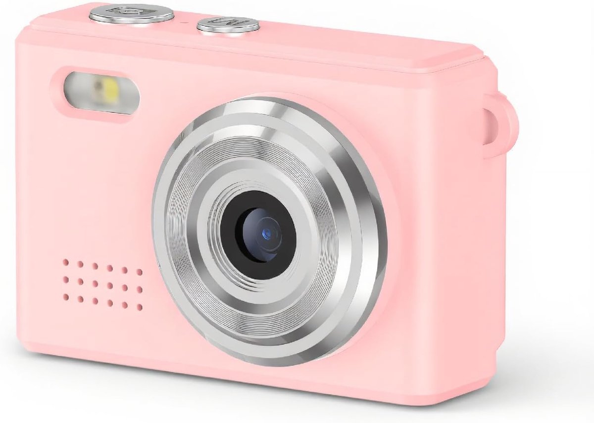 Keychain Digitale Camera 1080p 12mp met 0,96 Inch Display, 6 Filters, LED -licht, Draagbare Reisstudierecorder met Lanyard en Sleutelhanger voor Kinderen Tieners (PINK)