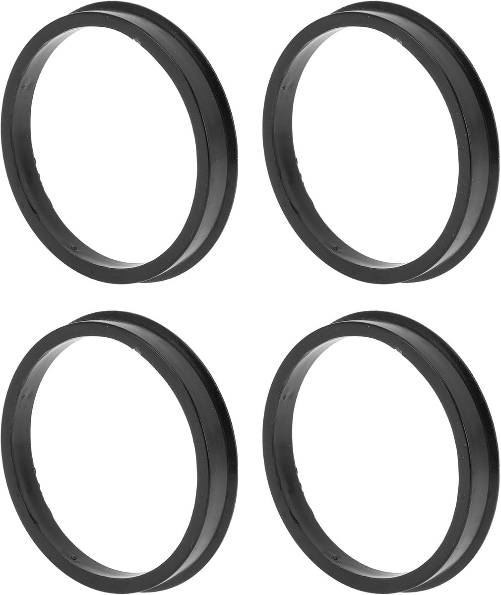 Wielhub centreringsringen 7cm naar 6.3cm - Zwarte polycarbonaat - Schokabsorberend - Universele pasvorm - ShopVlot
