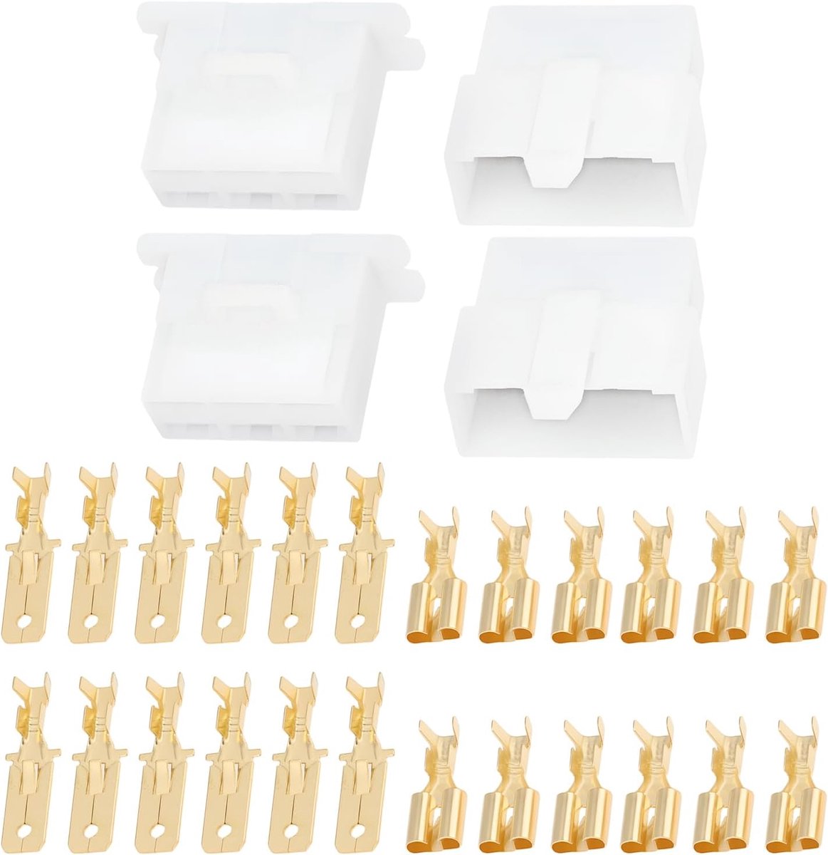 2 Set 6-Pin Externe Spanningsregelaar Connector Compatibel met Denso Compatibel met Honda Tractor Elektrische Systemen Vervanging