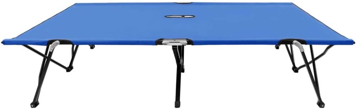 Tweepersoonsbed voor twee personen, opvouwbaar kinderbed met 240 kg capaciteit, roestvrij stalen frame, waterdicht 600D polyester, draagbare outdoor lounge