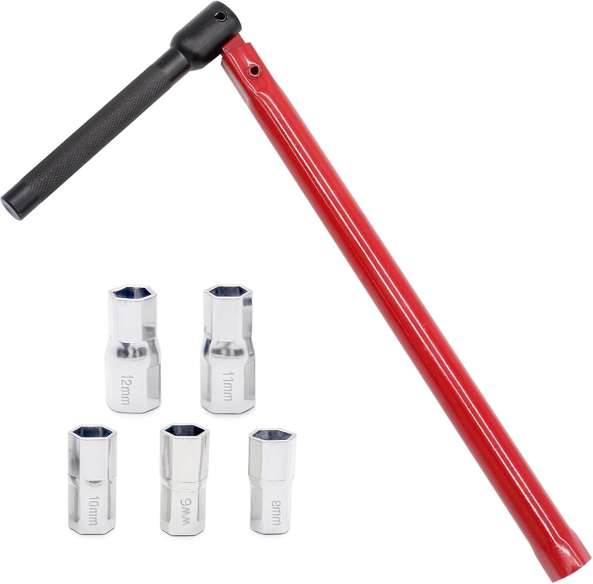 Robuuste standkraanmoersleutel, staande kraansleutel 8-12 mm, kraanmontagegereedschap, eenvoudig wisselen voor wastafelkraan, sanitaire installaties