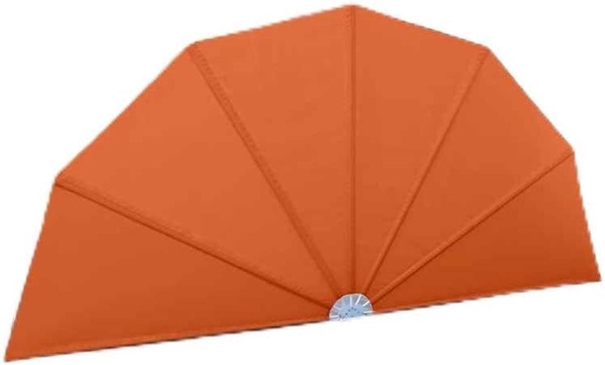 Zijvakken voor terras, windscherm, opvouwbaar, inkijkbescherming, 200 cm, terracotta-rood, voor balkon en tuin, met constructie en wandhouder