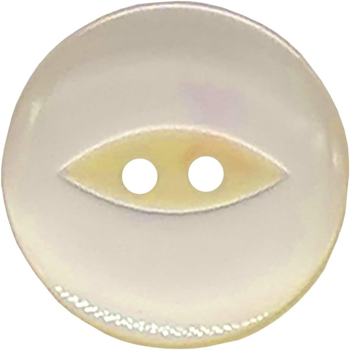 20 stuks ronde acryl vis oog knoppen, baby knoppen, naaien, breien ambachtelijke knoppen - crème 14 mm/22 Lignes