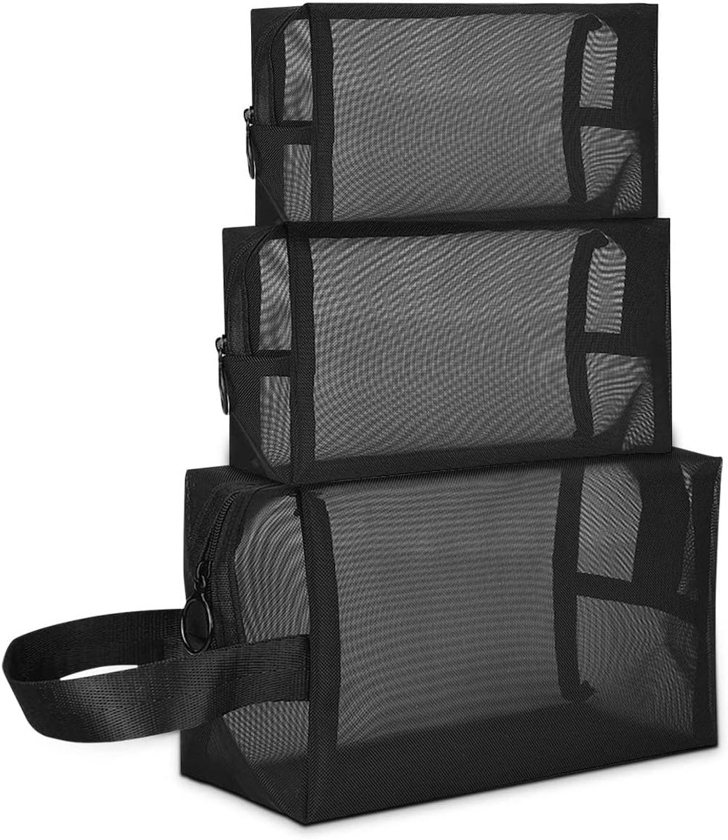 Cosmeticatas Voor op reis,Set van 3 Doorzichtige Toilettassen