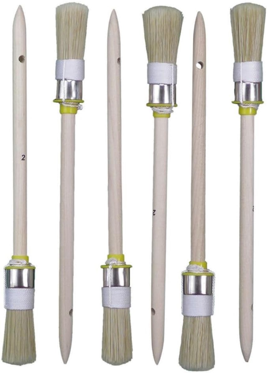 Stuks ringborstels Ø 20 mm maat 2 ronde borstels lakborstels lichte borstel