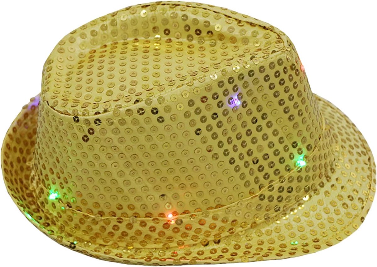 Glitzer Hut, Unisex, Erwachsenengröße, Cowboyhut für Damen und Herren, Pailletten Hut, Leuchtende Performance-Requisiten, Jazz-Hut, Disco Outfit, Karneval, Festival, Silvester, Kostümparty
