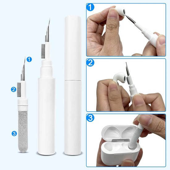 Transparante hoes compatibel met Airpods 4 met reinigingsset,zachte TPU-beschermhoes compatibel met Airpods 4 Generatie,met handriem, ondersteuning voor draadloos opladen,schokbestendig(Zwart) — afbeelding 5