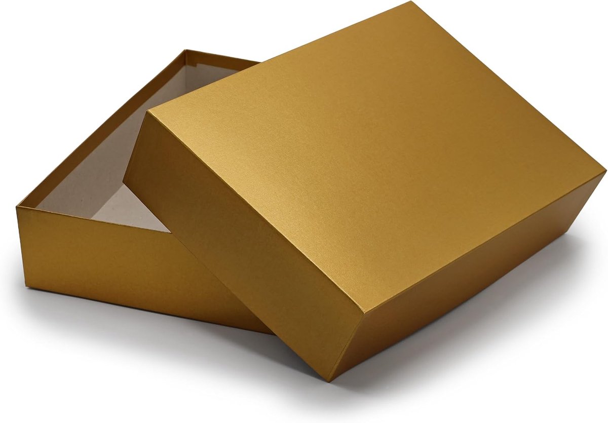 Opberg- en geschenkdozen - 1 stuk - DIN A4 - Goud glanzend - 302 x 213 x 70 mm