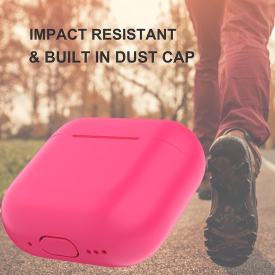 Hoes voor Airpods Pro 3, dun beschermend Silicone Case voor Air Pods Pro 3 2025 (USB-C) Skin Front LED zichtbaar siliconen hoesje, Watermelon Red — afbeelding 5