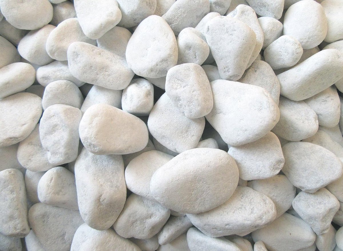 10 kg decoratieve stenen wit 25-40 mm selecteerbaar ook 1 kg - 5 kg - 20 kg
