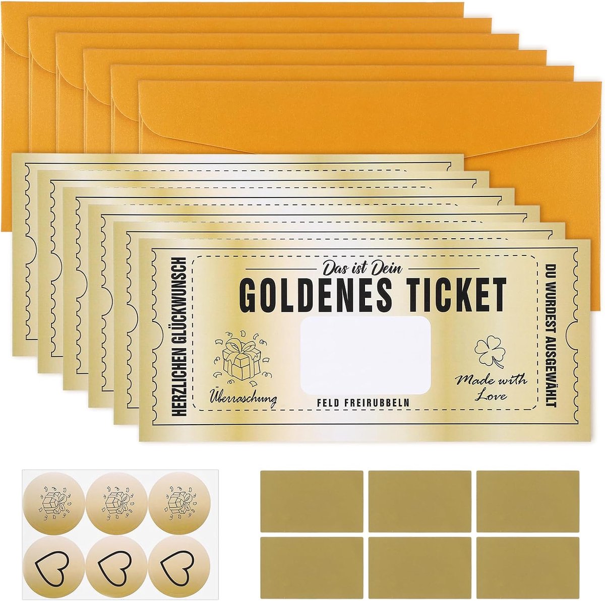 Ticket (goud 6 stuks)
