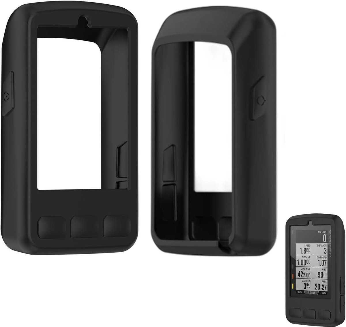 Hoes compatibel met Wahoo ELEMNT Roam V3 - Draagbare schokbestendige beschermhoes met beschermfolie, lichtgewicht GPS-beschermhoes voor Wahoo Elemnt Roam 3