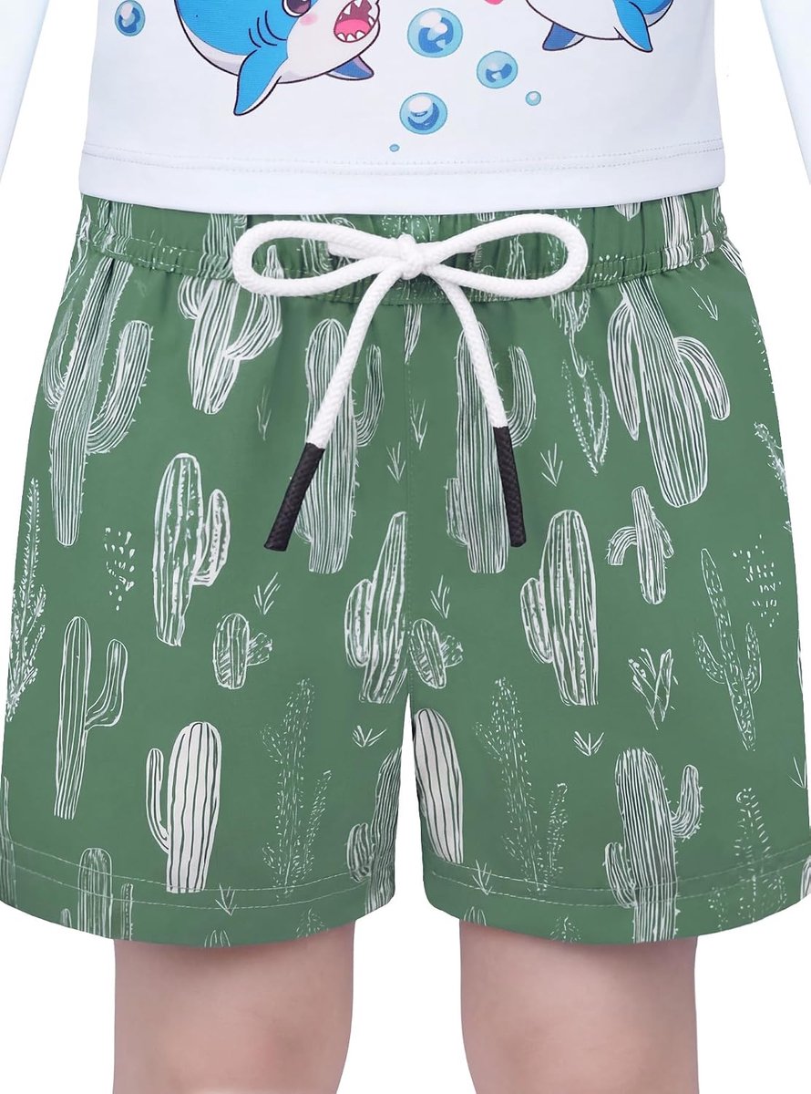 Zwembroek Snel-drogend met Rekbare Compressie Voering, Strandshorts voor Peuter, Maat 2 jaar tot 6 7 8 10 12 14 16
