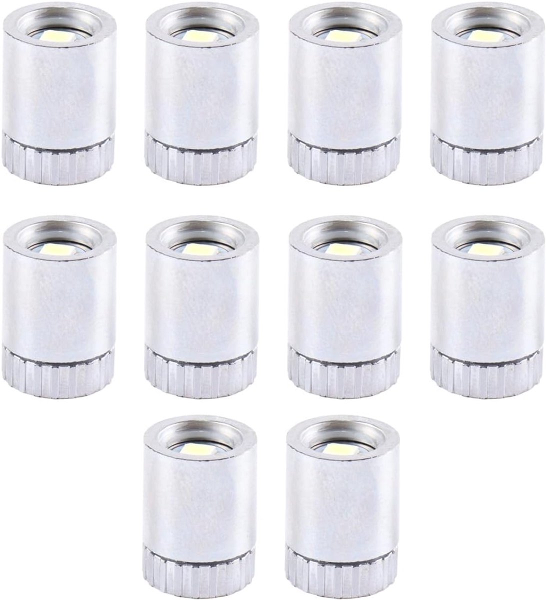 10 stuks mini elektrische lampjes kleine lampjes voor knutselen batterij inbegrepen kleine lampjes voor doe-het-zelf miniatuurlampjes kleine decoratie poppenhuis accessoires (wit)
