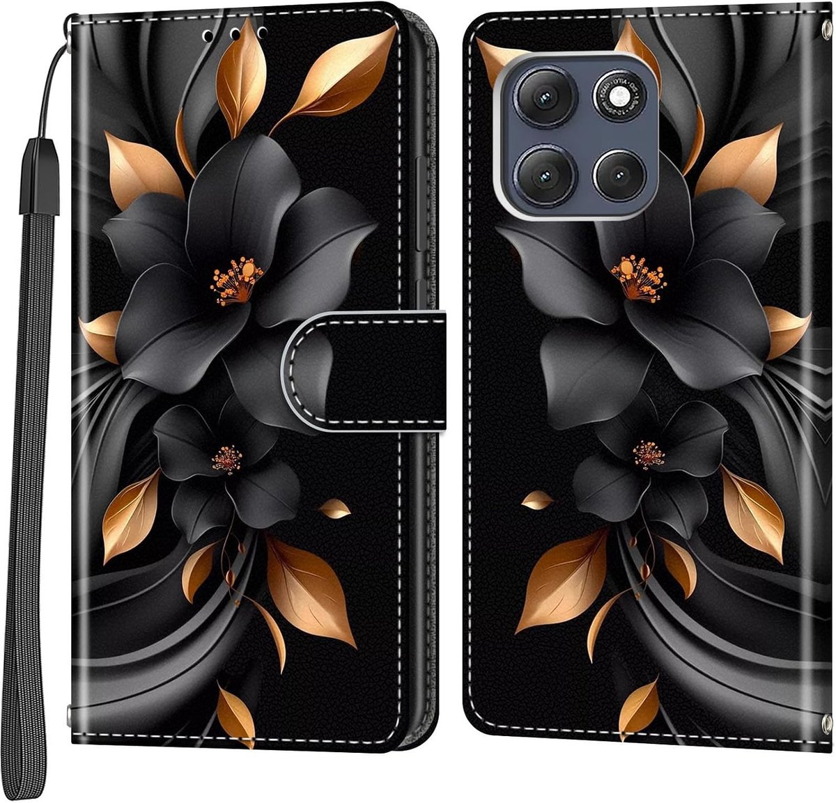 Hoesje voor Motorola Moto G86 / G86 Power, Bladeren en bloemen