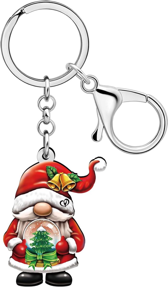 Leuke Kerst Kabouter Sleutelhanger Santa Claus Autosleutels Sleutelhanger Voor Vrouwen Portemonnee Party Charms