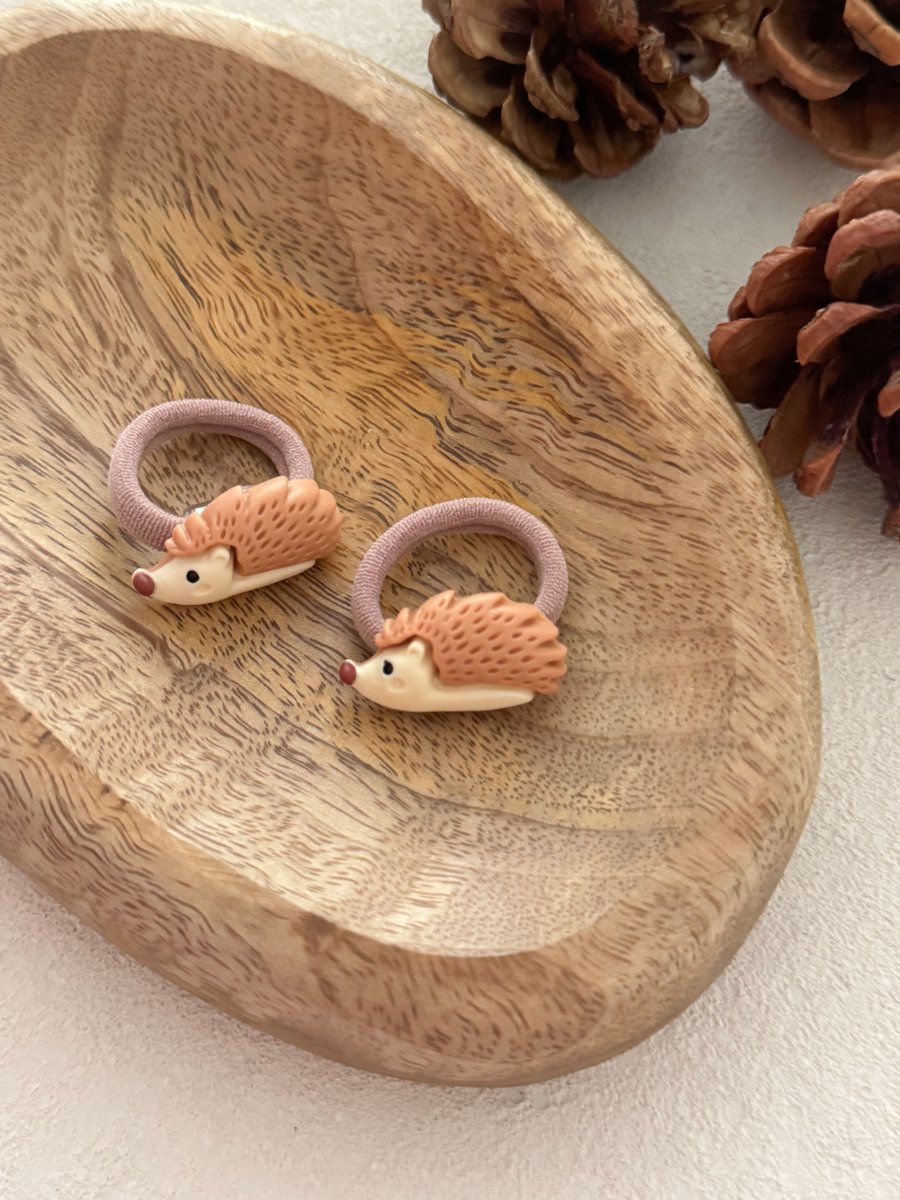 Haarelastiek Egel - Haarelastiekje voor Meisjes & Kinderen - Haarelastiekjes voor Peuters & Kleuters - Haaraccessoires Herfst - Verjaardagscadeau