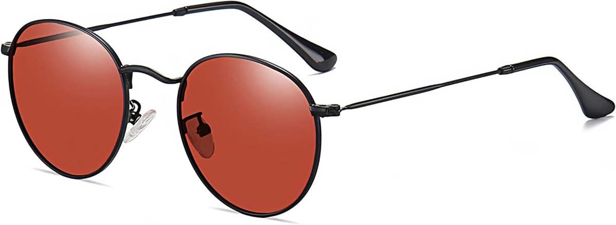 ronde gepolariseerde zonnebril dames heren vintage super licht metalen montuur glazen retro mode bril voor rijden vissen