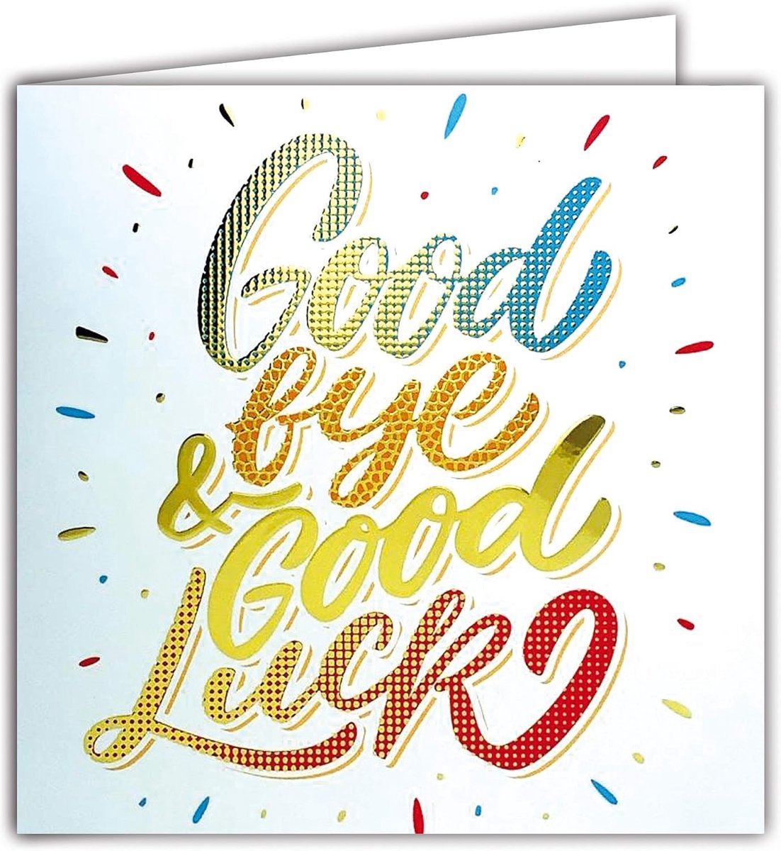 Gouden Vierkante Kaart Goodbye and Good Luck Vertrek Geluk voor Pensioen Suite